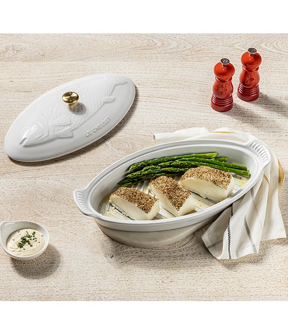 LE CREUSET Large Fish Dish 2枚セット Le Creuset Stoneware Heritage Fish Baker, 1.7 Qt. | Dillard's