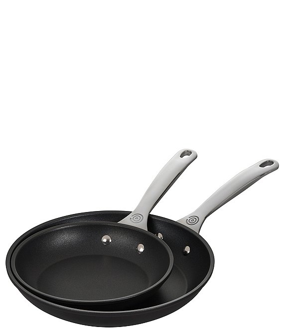 Color:Black - Image 1 - Toughened Nonstick Pro 8#double; & 10#double; Fry Pan Set