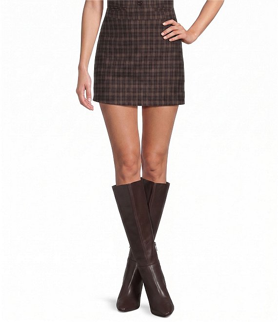 Le Lis Coordinating Plaid Mini Skirt