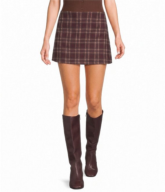 Le Lis Plaid Mini Skirt
