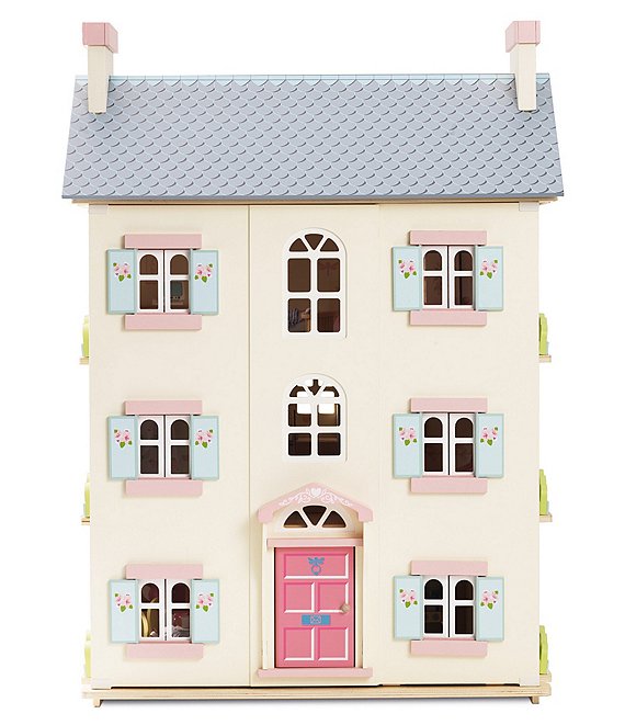 American Plastic Toys Inc Pink & Purple 3-Story Doll House Set