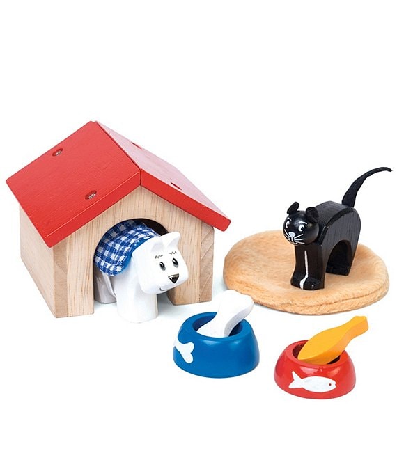 Color:Multi - Image 1 - Daisylane Wooden Pet Set for Dollhouse