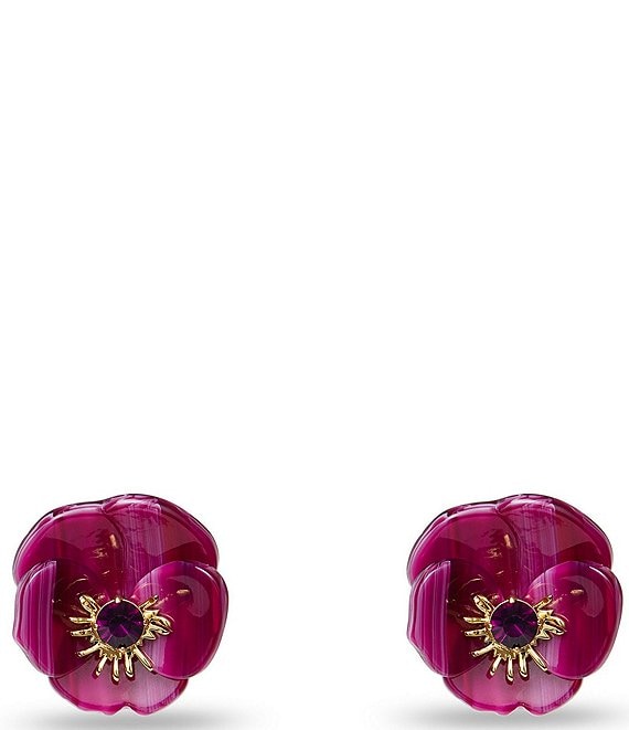 Lele Sadoughi Pansy Button Resin Stud Earrings