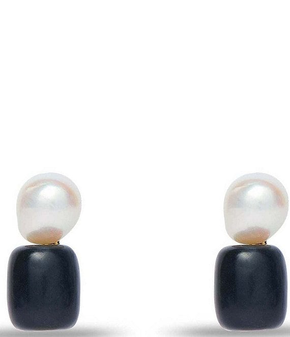 Lele Sadoughi Pebble Pearl Stud Earrings