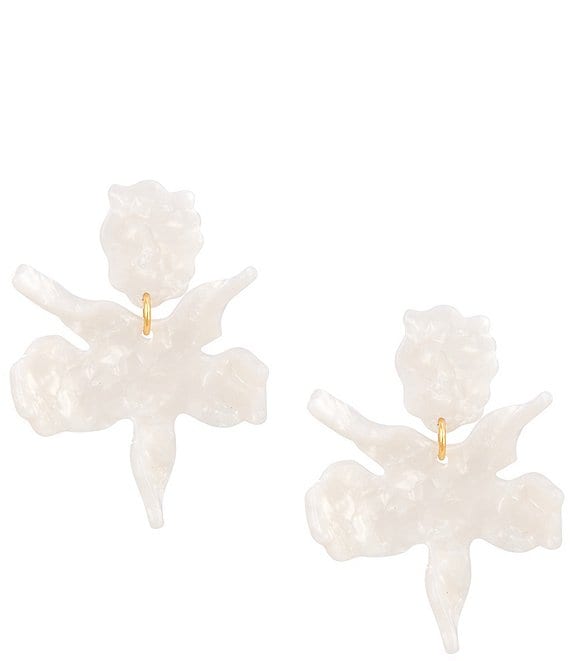 Lele Sadoughi Small Paper Lily Statement Drop Earrings