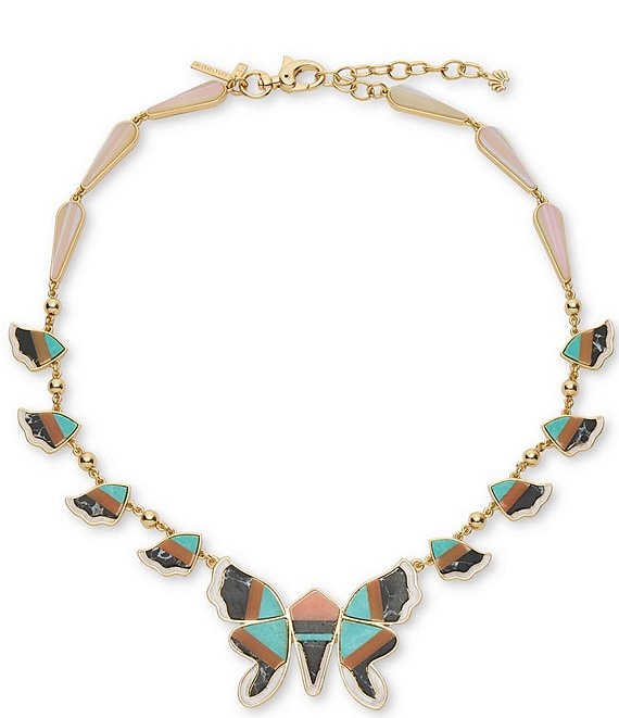Lele Sadoughi Wild Butterfly Statement Necklace