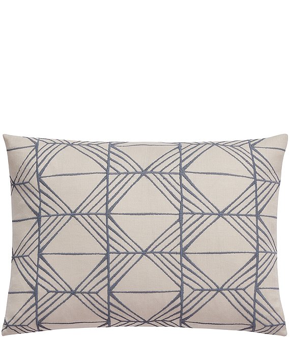 Color:Grey - Image 1 - Tribal Ladder Linen Pillow