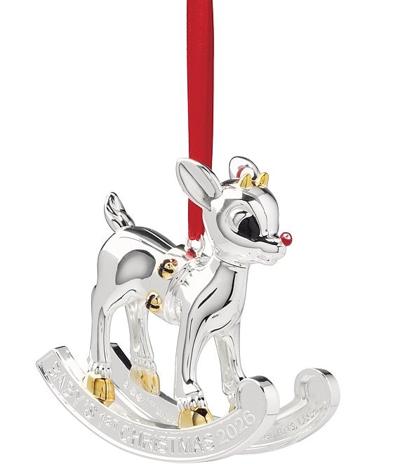 Lenox 2026 Baby's 1st Christmas Rudolph Silverplate Ornament