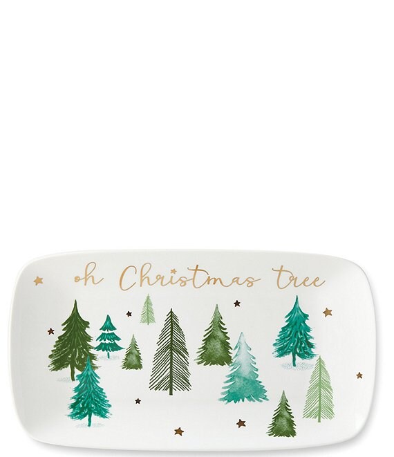 Lenox Balsam Lane Oh Christmas Tree Hors D'oeuvre Tray | Dillard's