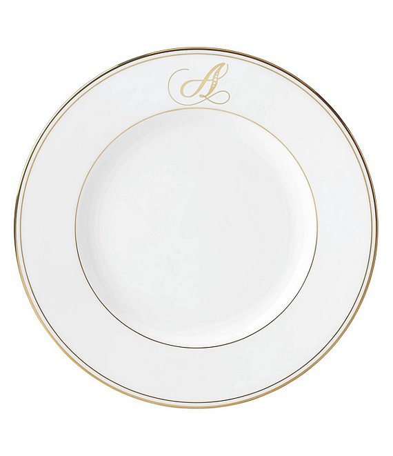 lenox federal gold script monogram mu