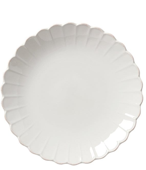 Color:White - Image 1 - French Perle Scallop Platter