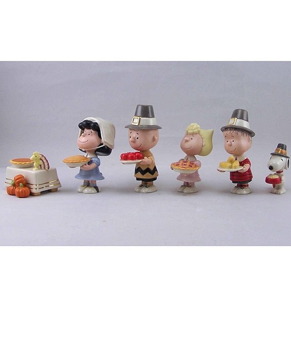 Lenox Peanuts 6-Piece Thanksgiving Figurine Set | Dillard's