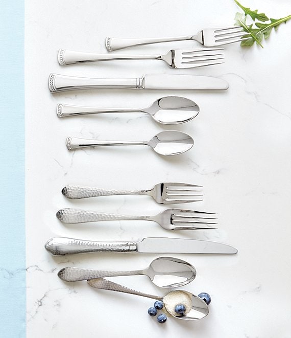 Lenox Portola Modern Sculpted 65-Piece Stainless Steel Flatware
