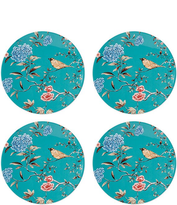 Lenox Sprig & Vine Turquoise Accent Plates, Set of 4