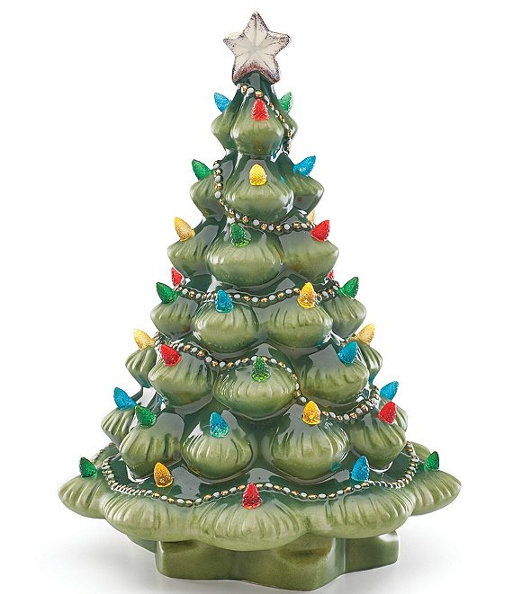 Lenox Treasured Tradition Green Lit Tree Figurine | Dillard's