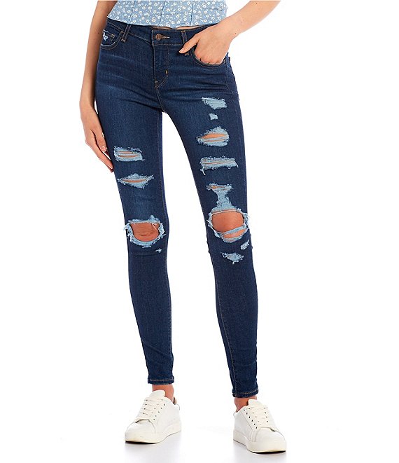 Color:Toronto Meiate - Image 1 - Levi's® 710 30#double; Inseam Super Skinny Jeans