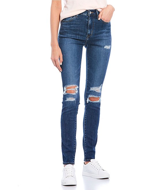 Levi's® 721 Destructed High Rise Skinny Jeans | Dillard's