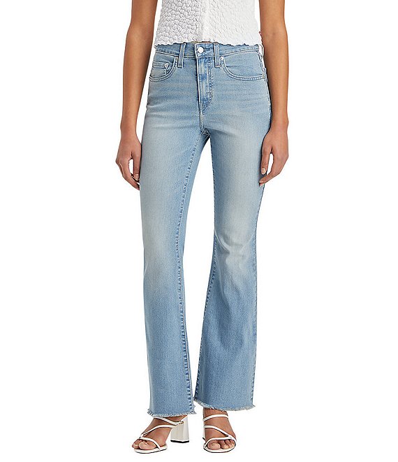 Levi's® 726 High Rise Frayed Hem Flare Jeans | Dillard's