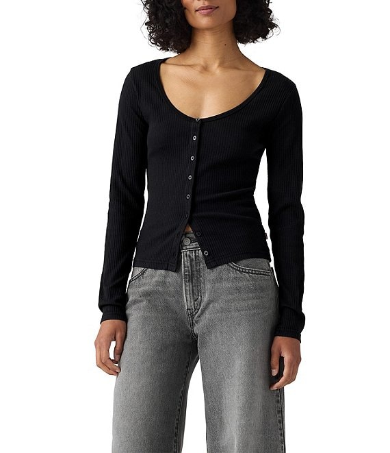 Levi's® Austen Long Sleeve Button Front Top