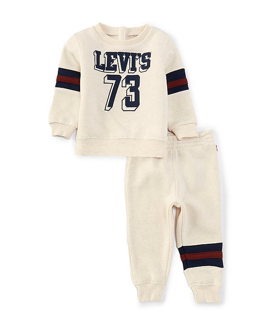 Levi s Baby Boys 12 24 Months Long Sleeve Varsity Sweatshirt Jogger Pant Set 12 Months