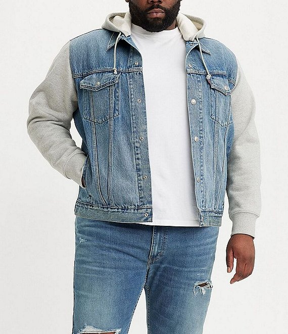 Levi s Big Tall Hybrid Hoodie V Denim Trucker Jacket Dillard s