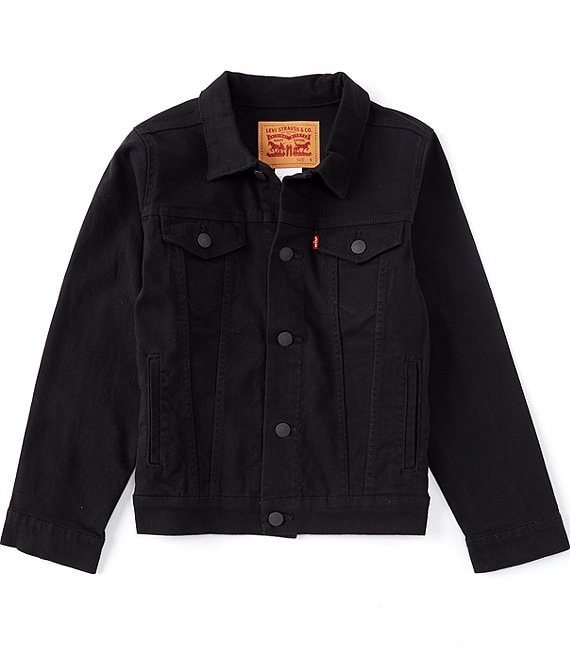 Levis Black Jean Jacket Size Large BOYS Hoodie Sweatshirt Button Up NWT |  eBay