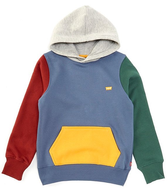 Colorblock fleece hoodie discount