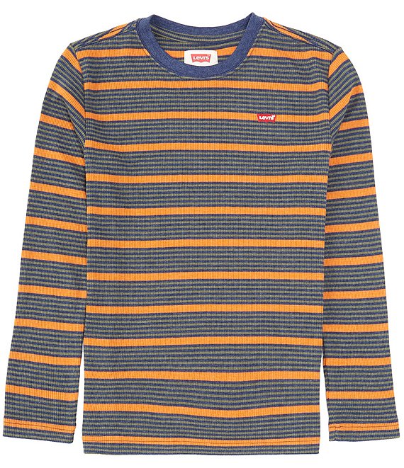 Levi's® Big Boys 8-20 Long Sleeve Striped Waffle Thermal T-Shirt ...