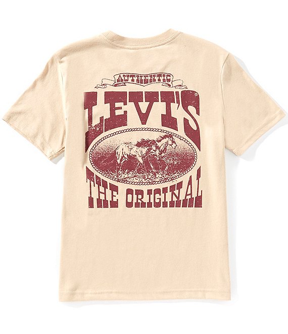 Levi's Levi's® Big Boys Short-Sleeve Galloping Free T-Shirt, Natural - Image 1