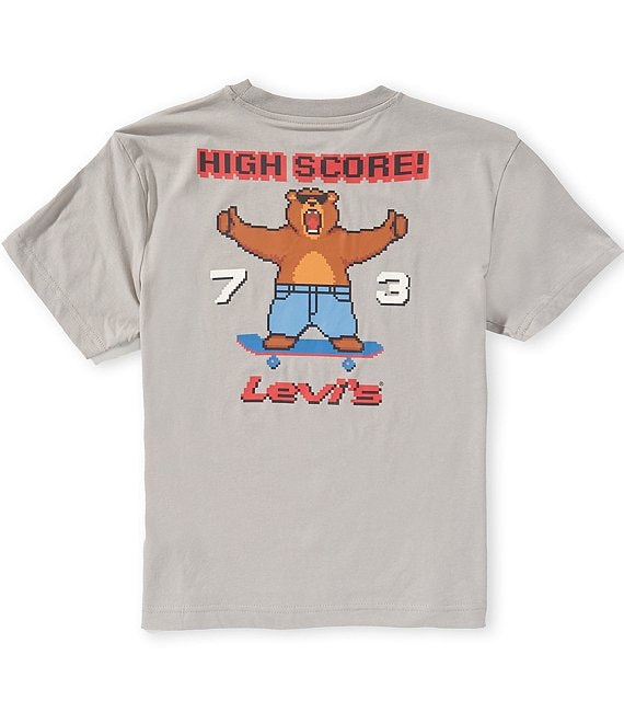 Levi's Big Boys Short Sleeve Pixelated Bear Tee