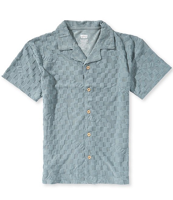 Levi's® Big Boys Short Sleeve Warp Printed Knit Camp Shirt