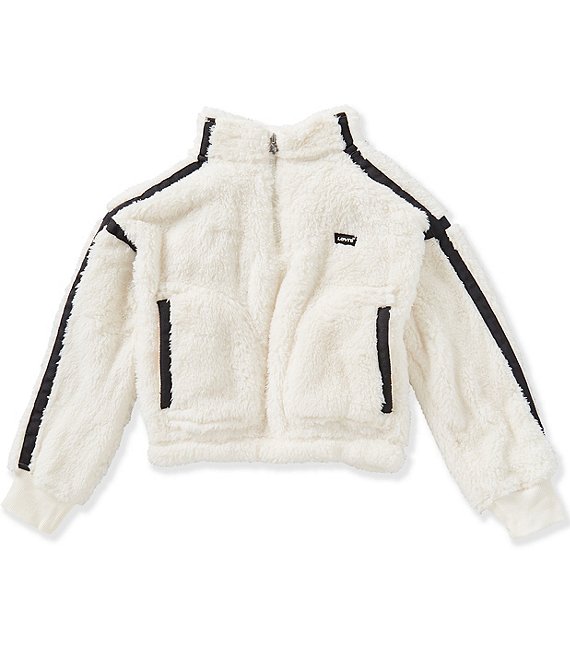 Levi's Big Girls Long Sleeve Sherpa Quarter -Zip Pullover