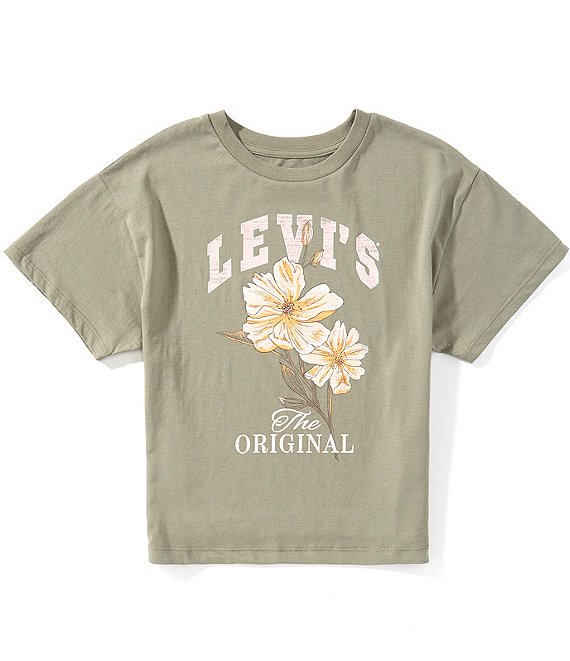 Levi's Big Girls Short Sleeve Flower Market Oversized Tee