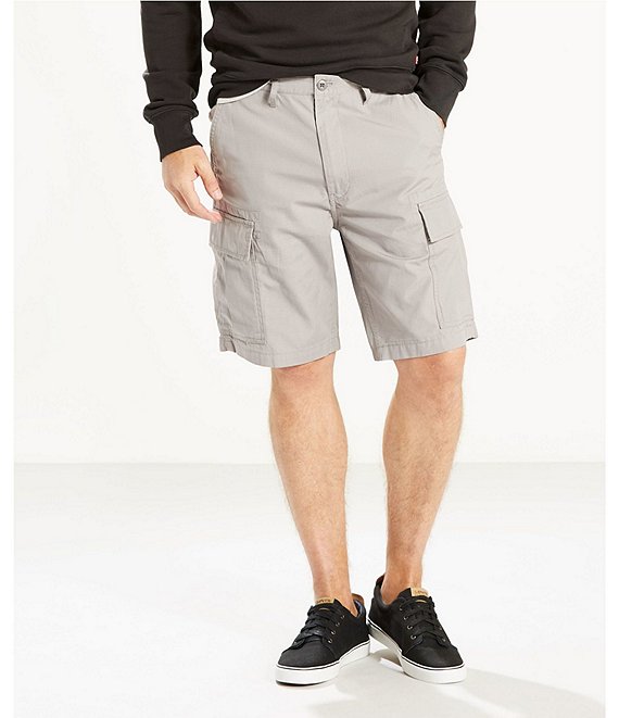 Color:Monument Grey - Image 1 - Levi's® Carrier Twill 9 1/2#double; Inseam Cargo Shorts