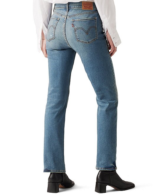 Levi's® Classic Straight Leg Mid Rise Stretch Denim Jeans | Dillard's