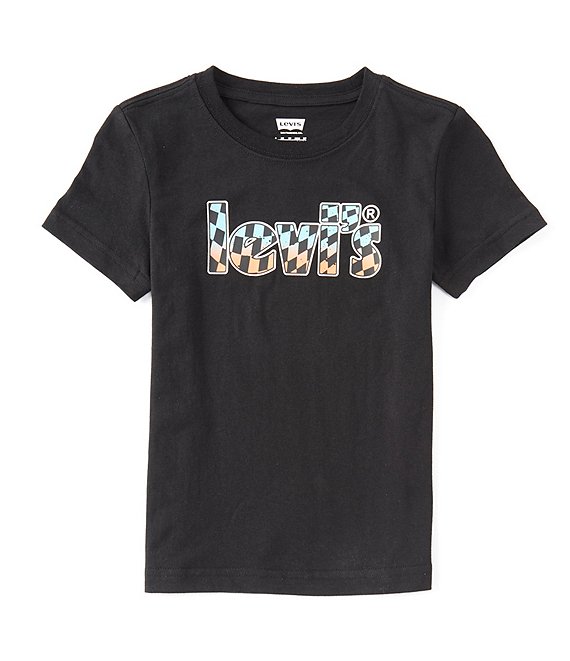 Levi's® Little Boys 2T-7 Short Sleeve Ombre Checkered Poster Tee ...