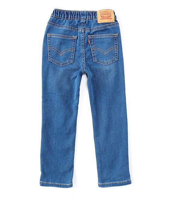 Levi's® Little Boys Skinny-Fit Printed Drawstring Pull-On Denim
