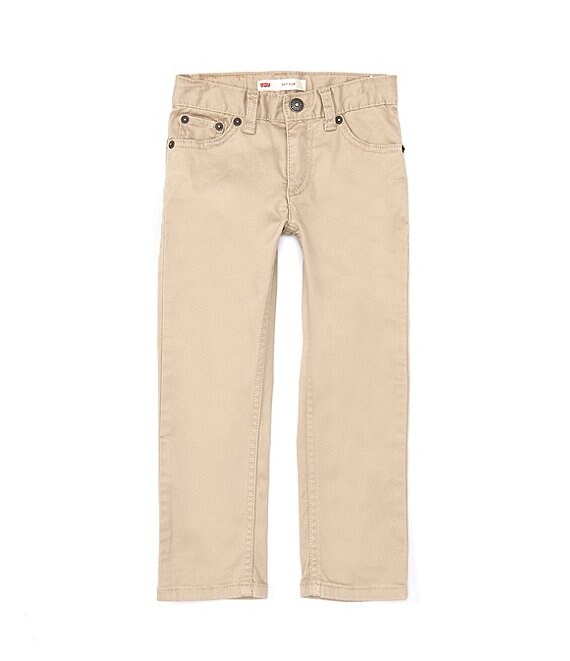 Color:Plaza Taupe - Image 1 - Levi's® Little Boys 2T-7X 511 Slim Fit Sueded Pants