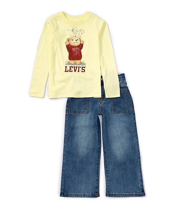 Lil Legs Girls Print Tee Short Sleeve - Yellow Lil Legs Girls Print Tee Short Sleeve - Yellow