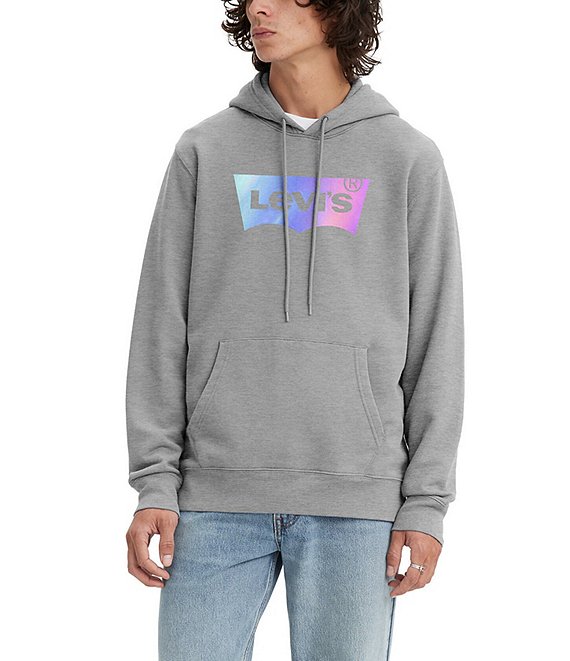 Levi s Long Sleeve Batwing Graphic Fleece Hoodie