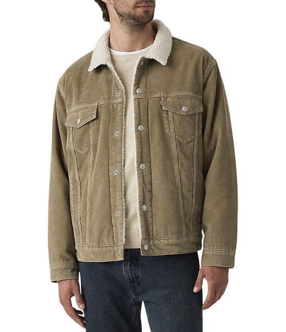 Levi's® Long Sleeve Relaxed Fit Corduroy Trucker Jacket | Dillard's