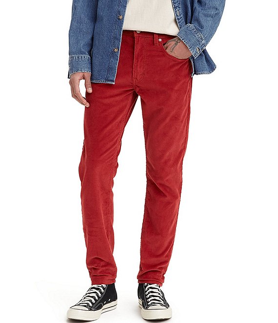 Color:Brick Red - Image 1 - Levi's® Men's 512™ Slim Taper 14W Corduroy Pants