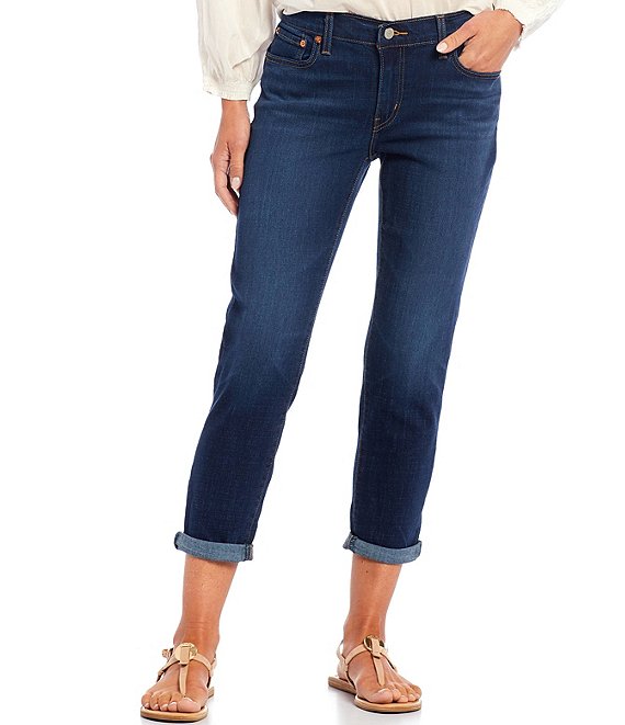 Levi's® Mid Rise Tapered Leg Rolled Hem Stretch Denim Boyfriend