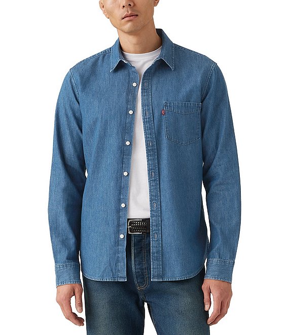 Levi's Levi's® Patch Pocket Long Sleeve Denim Shirt, Beau Indigo Wash - Image 1