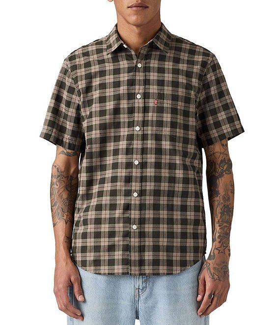 Levi's® Plaid Short Sleeve Woven Shirt
