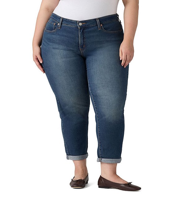 Levi's Plus Size Boyfriend Mid-Rise Rolled Cuff Jeans