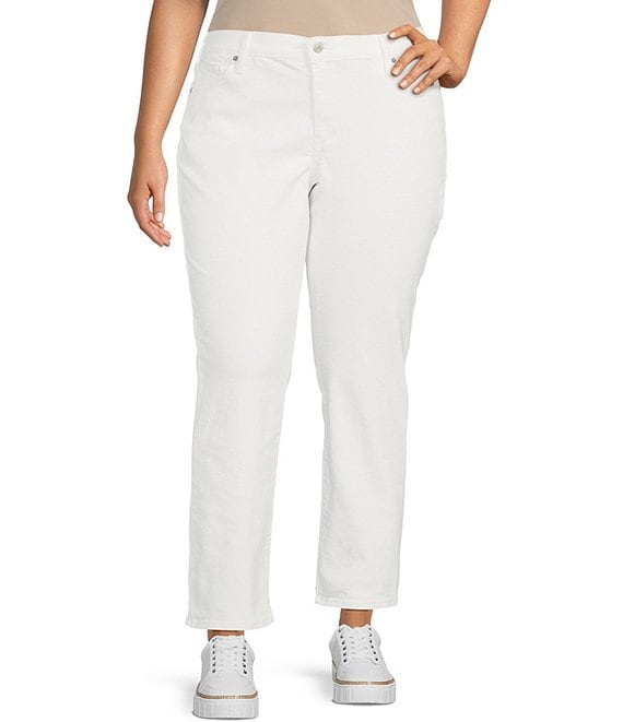 Color:Simply White - Image 1 - Levi's® Plus Size Classic Straight Leg Mid Rise Jeans
