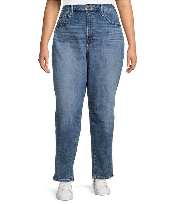 Levi's® Plus Size Tapered Ankle High Waisted Mom Jeans | Dillard's