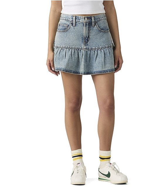 Levi's® Ruffled Denim Mini Skirt