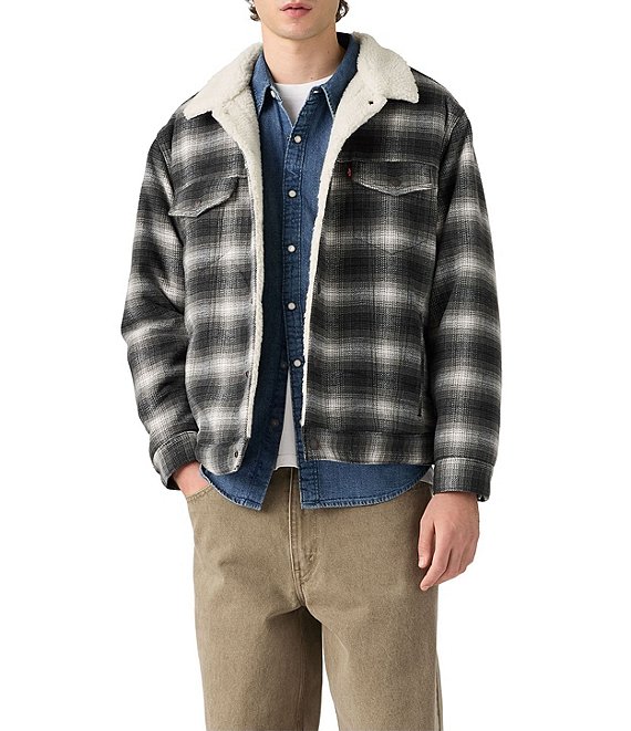 Levi's® Scottie Plaid Long Sleeve Trucker Jacket